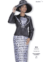 Aussie Austin <br> (Fall & Winter 2025) <br> AA5914 <br> <br> Silver-Grey/Black  <br>   Purple/Black <br> 8 10 12 14 16 18 20 22 24 26<br><br>Jacket/Dress <br> Twill Satin Print