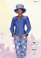 Aussie Austin <br> (Spring/Summer 2026) <br> AA5904 <br> <br> Royal-Blue  <br>  Off-White <br> 8 10 12 14 16 18 20 22 24 26<br><br>Jacket/Skirt/Cami <br> Twill Satine/Lace