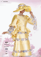 Aussie Austin <br> (Spring/Summer 2026) <br> AA6025 <br> <br> Gold  <br>  White <br> 8 10 12 14 16 18 20 22 24 26<br><br>Jacket/Skirt <br> Twill Satine