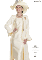 Aussie Austin <br> (Fall & Winter 2025) <br> AA6052 <br> <br> Yellow <br> 8 10 12 14 16 18 20 22 24 26<br><br>Long Jacket/Dress <br> Twill Satin/Brocade