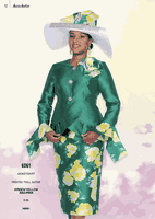 Aussie Austin <br> (Spring/Summer 2026) <br> AA6061 <br> <br> Green/Yellow  <br>  Red/Pink <br> 8 10 12 14 16 18 20 22 24 26<br><br>Jacket/Skirt <br> Printed Twill Satine