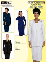 Ben Marc Group <br> (Usher Suits) <br> STG78099 <br> <br> White <br> Black <br> Navy <br> 6 8 10 12 14 16 <br> 18 20 22 24 26 28 30 Ben Marc Group <br> (Usher Suits) <br> STG78099 <br> <br> White <br> Black <br> Navy <br> 6 8 10 12 14 16 <br> 18 20 22 24 26 28 30