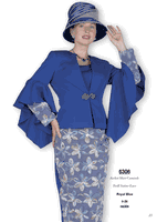 Champagne Italy <br> (Fall/Winter 2025) <br> CH6308 <br> <br> Royal-Blue <br> 8 10 12 14 16 18 20 22 24 26<BR><BR>Jacket/Skirt/Cami<BR>Twill Satine/Lace Champagne Italy <br> (Fall/Winter 2025) <br> CH6308 <br> <br> Royal-Blue <br> 8 10 12 14 16 18 20 22 24 26<BR><BR>Jacket/Skirt/Cami<BR>Twill Satine/Lace
