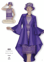 Champagne Italy <br> (Fall/Winter 2025) <br> CH6310 <br> <br> Purple <br> 8 10 12 14 16 18 20 22 24 26<BR><BR>Long Jacket/Dress<BR>Twill Staine/Brocade Champagne Italy <br> (Fall/Winter 2025) <br> CH6310 <br> <br> Purple <br> 8 10 12 14 16 18 20 22 24 26<BR><BR>Long Jacket/Dress<BR>Twill Staine/Brocade