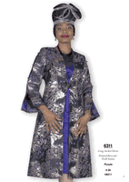Champagne Italy <br> (Fall/Winter 2025) <br> CH6311 <br> <br> Purple <br> 8 10 12 14 16 18 20 22 24 26<BR><BR>Long Jacket/Dress<BR>Printed Brocade/Twill Satin Champagne Italy <br> (Fall/Winter 2025) <br> CH6311 <br> <br> Purple <br> 8 10 12 14 16 18 20 22 24 26<BR><BR>Long Jacket/Dress<BR>Printed Brocade/Twill Satin