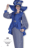 Champagne Italy <br> (Fall/Winter 2025) <br> CH6202 <br> <br> Royal-Blue <br> 8 10 12 14 16 18 20 22 24 26<BR><BR>Jacket/Skirt/Cami<BR>Twill Satine/Novelty Brocade Champagne Italy <br> (Fall/Winter 2025) <br> CH6202 <br> <br> Royal-Blue <br> 8 10 12 14 16 18 20 22 24 26<BR><BR>Jacket/Skirt/Cami<BR>Twill Satine/Novelty Brocade