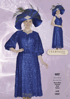 Champagne Italy <br> (Fall/Winter 2026) <br> CH6207 <br> <br> Royal-Blue  <br>  Fuchsia  <br>  Pink  <br>  Yellow <br> 8 10 12 14 16 18 20 22 24 26<BR><BR>Jacket/Dress<BR>Specialty Lace
