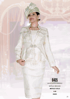 Champagne Italy <br> (Spring/Summer 2026) <br> CH6405 <br> <br> Metallic-Gold <br> 8 10 12 14 16 18 20 22 24 26<BR><BR>Jacket/Skirt/Camisole<BR>Metallic Brocade