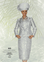 Champagne Italy <br> (Fall/Winter 2026) <br> CH6410 <br> <br> Banana  <br>  Silver-Grey <br> 8 10 12 14 16 18 20 22 24 26<BR><BR>Jacket/Skirt/Camisole<BR>Twill Satine/Metalic Lace