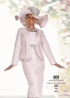 Champagne Italy <br> (Spring/Summer 2026) <br> CH6419 <br> <br> Pink  <br>  Beige <br> 8 10 12 14 16 18 20 22 24 26<BR><BR>Jacket/Skirt/Camisole<BR>Novelty Lace/Twill Satine