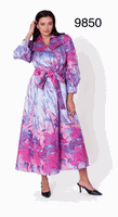 Chancele <br> (2026) <br> c9850 <br> <br> Pink/Multi <br> 6 8 10 12 14 16 18<BR><BR>Floral Jacquard Belted Midi Dress
