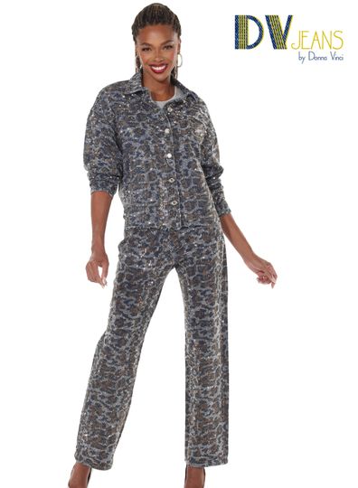 D.V. Jeans <br> (Spring 2026) <br> DV8504 <br> <br> CAMO <br> L XL 1X<BR><BR>2pc. Jacket & Pant Set