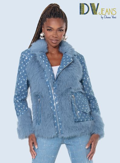 D.V. Jeans <br> (Fall 2025) <br> DV8512-BL <br> <br> BLUE <br> S M L XL 1X 2X<BR><BR>Jacket
