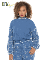 D.V. Jeans <br> (Fall 2026) <br> DV8522-J <br> <br> BLUE <br> S M L XL 1X 2X<BR><BR>Denim Top