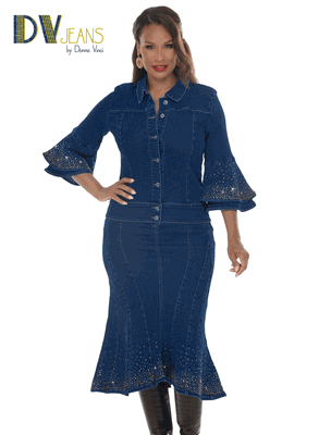 D.V. Jeans <br> (Fall 2026) <br> DV8523-J <br> <br> DARK BLUE <br> S M L XL 1X 2X<BR><BR>Denim Jacket
