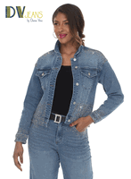 D.V. Jeans <br> (Fall 2026) <br> DV8526-J <br> <br> BLUE <br> S M L XL 1X 2X<BR><BR>Denim Jacket