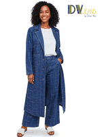 D.V. Jeans <br> (Spring 2026) <br> DV8505-DK <br> <br>  DK.BLUE <br> S M L XL 1x 2x<BR><BR>2pc. Duster & Pant Set