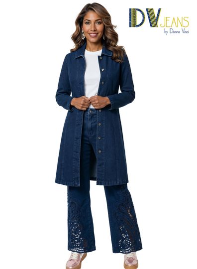 D.V. Jeans <br> (Spring 2026) <br> DV8516-DK <br> <br> DK.BLUE <br> S M L XL 1x 2x<BR><BR>2pc. Jacket & Pant Set