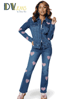 D.V. Jeans <br> (Spring 2026) <br> DV8520 <br> <br> BLUE <br> S M L XL 1x 2x<BR><BR>2pc. Jacket & Pant Set