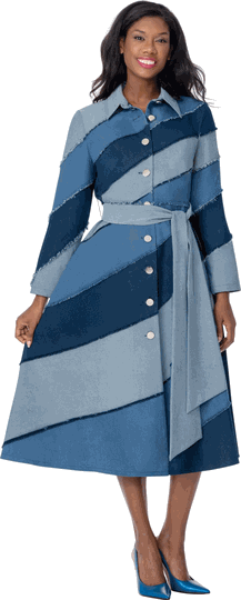 Devine Sport <br> (Fall 2026) <br> DS800301 <br> <br> Blue <br> 8 10 12 14 16 18 20 22 24<br><br>Soft Denim <br>1 Piece Dress