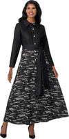 Devine Sport <br> (Fall 2026) <br> DS800321 <br> <br> Black <br> 8 10 12 14 16 18 20 22 24<br><br>Soft Denim <br>1 Piece Dress