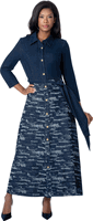 Devine Sport <br> (Fall 2026) <br> DS800321 <br> <br> Blue <br> 8 10 12 14 16 18 20 22 24<br><br>Soft Denim <br>1 Piece Dress