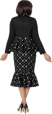 Devine Sport <br> (Fall 2026) <br> DS800342 <br> <br> Navy <br> 8 10 12 14 16 18 20 22 24<br><br>Soft Denim <br>2 Piece Skirt Suit