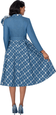Devine Sport <br> (Fall 2026) <br> DS800381 <br> <br> Blue/Silver <br> 8 10 12 14 16 18 20 22 24<br><br>Soft Denim <br>1 Piece Dress