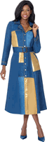 Devine Sport <br> (Fall 2026) <br> DS800411 <br> <br> Blue-Multi <br> 8 10 12 14 16 18 20 22 24<br><br>Soft Denim <br>1 Piece Dress