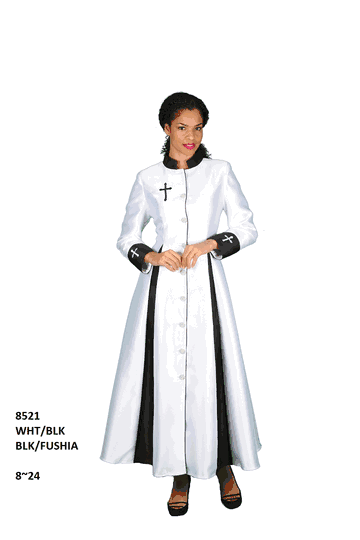 Diana Collection <br> (Spring/Summer 2026) <br> D8521 <br><br>Black/Fuchsia  <br>  Champagne  <br>  White/Black  <br>  White/White  <br>  Black/White <br> 8 10 12 14 16 18 20 22 24<br><br>Silk Twill<br>1 pc Robe