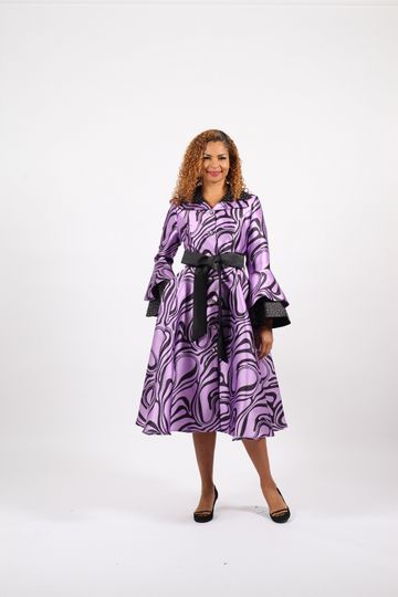Diana Collection <br> (Fall/Holiday 2025) <br> D8973-PU <br><br>PURPLE <br> 8 10 12 14 16 18 20 22 24<br><br>PRINT<br>1 Piece Dress