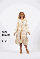 Diana Collection <br> (Fall/Holiday 2025) <br> D9074 <br><br>CHAMPAGNE <br> 8 10 12 14 16 18 20 22 24<br><br>BROCADE<br>2 Piece Dress