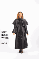 Diana Collection <br> (Fall/Holiday 2025) <br> D9077-BL <br><br>BLACK <br> 8 10 12 14 16 18 20 22 24<br><br>SILKY TWILL<br>1 Piece Robe