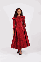 Diana Collection <br> (Spring/Summer 2026) <br> D8757 <br><br>Red <br> 8 10 12 14 16 18 20 22 24<br><br>Brocade<br>1 pc Dress