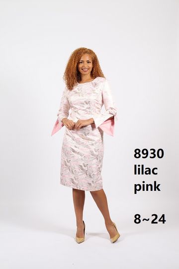 Diana Collection <br> (Spring/Summer 2026) <br> D8930 <br><br>Lilac  <br>   Pink <br> 8 10 12 14 16 18 20 22 24<br><br>Brocade<br>1 pc Dress