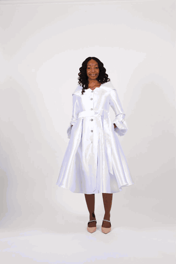 Diana Collection <br> (Spring/Summer 2026) <br> D8948 <br><br>White <br> 8 10 12 14 16 18 20 22 24<br><br>Silk Twill<br>1 pc Dress