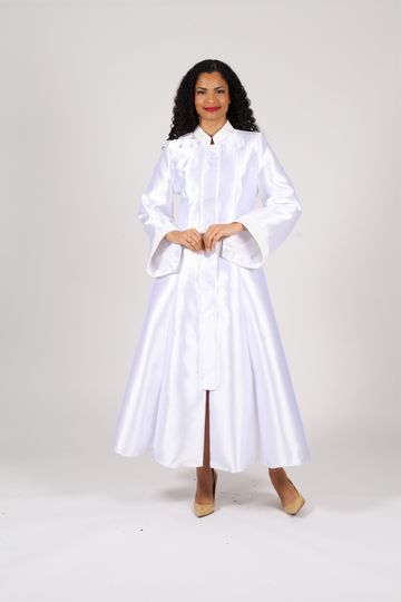 Diana Collection <br> (Spring/Summer 2026) <br> D8595 <br><br>Black  <br>   Purple  <br>   White <br> 8 10 12 14 16 18 20 22 24<br><br>Silk Twill<br>1 pc Robe