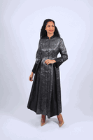 Diana Collection <br> (Spring/Summer 2026) <br> D8599 <br><br>Fuchsia  <br>   Dark-Grey <br> 8 10 12 14 16 18 20 22 24<br><br>Brocade<br>1 pc Robe