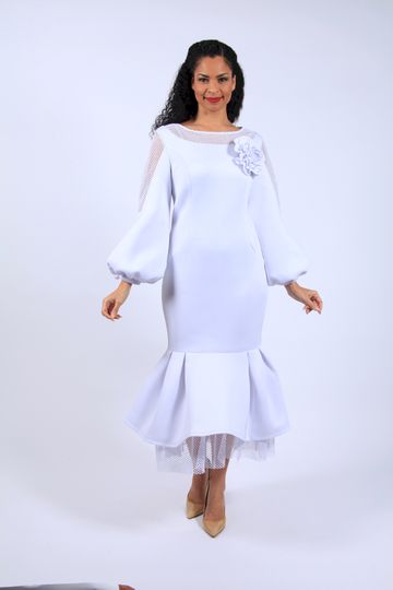 Diana Collection <br> (Spring/Summer 2026) <br> D8659 <br><br>Black  <br>   White <br> 8 10 12 14 16 18 20 22 24<br><br>Scuba<br>1 pc Dress