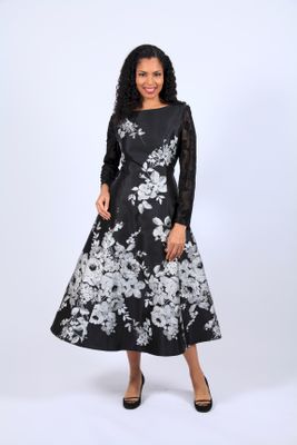 Diana Collection <br> (Spring/Summer 2026) <br> D8663 <br><br>Black/Gold  <br>   Black/Silver  <br>   Black/Red <br> 8 10 12 14 16 18 20 22 24<br><br>Silk Twill<br>1 pc Dress