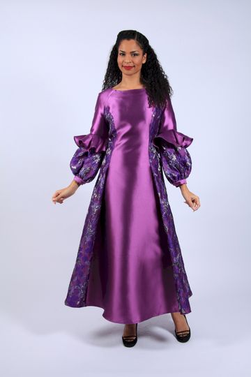 Diana Collection <br> (Spring/Summer 2026) <br> D8664 <br><br>Black/Silver  <br>   Purple <br> 8 10 12 14 16 18 20 22 24<br><br>Silk Twill<br>1 pc Dress