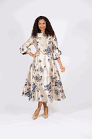 Diana Collection <br> (Spring/Summer 2026) <br> D8700 <br><br>Champagne  <br>   Silver  <br>   Blue <br> 8 10 12 14 16 18 20 22 24<br><br>Brocade<br>1 pc Dress