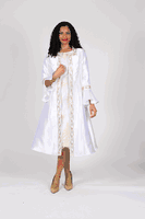 Diana Collection <br> (Spring/Summer 2026) <br> D8791 <br><br>White/White <br> 8 10 12 14 16 18 20 22 24<br><br>Lace<br>2 pc Dress