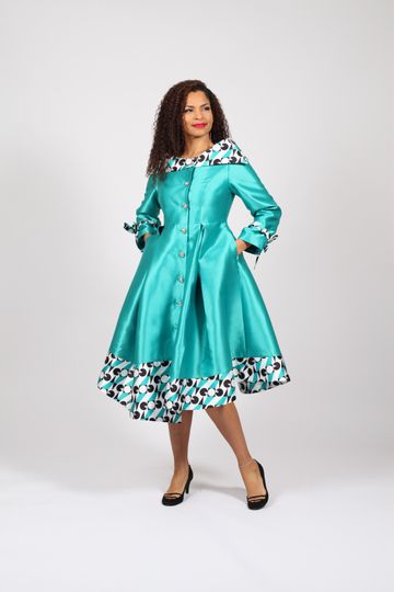 Diana Collection <br> (Spring/Summer 2026) <br> D8880 <br><br>Turquoise <br> 8 10 12 14 16 18 20 22 24<br><br>Silk Twill<br>1 pc Dress
