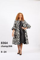 Diana Collection <br> (Spring/Summer 2026) <br> D8364 <br><br>Champagne/Black <br> 8 10 12 14 16 18 20 22 24<br><br>Brocade<br>2 pc Dress