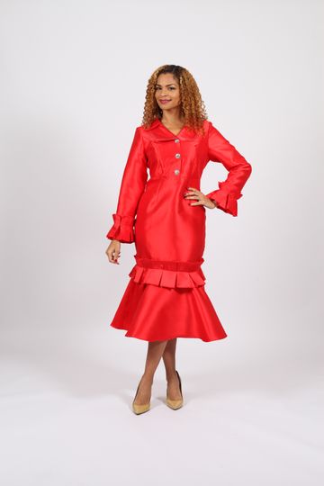 Diana Collection <br> (Spring/Summer 2026) <br> D8365 <br><br>Red <br> 8 10 12 14 16 18 20 22 24<br><br>Silk Twill<br>1 pc Dress