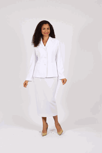 Diana Collection <br> (Spring/Summer 2025) <br> D8748 <br><br>BLACK  <br>   WHITE <br> 8 10 12 14 16 18 20 22 24<br><br>T-CREPE<br>2pc. Suit
