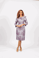 Diana Collection <br> (Spring/Summer 2026) <br> D9048 <br><br>Lilac <br> 8 10 12 14 16 18 20 22 24<br><br>Brocade<br>1 pc Dress