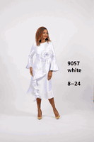 Diana Collection <br> (Fall/Holiday 2025) <br> D9057 <br><br>  WHITE <br> 8 10 12 14 16 18 20 22 24<br><br>SILK TWILL<br>1pc. Dress