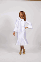 Diana Collection <br> (Spring/Summer 2026) <br> D9059 <br><br>White <br> 8 10 12 14 16 18 20 22 24<br><br>Silk Twill<br>1 pc Dress